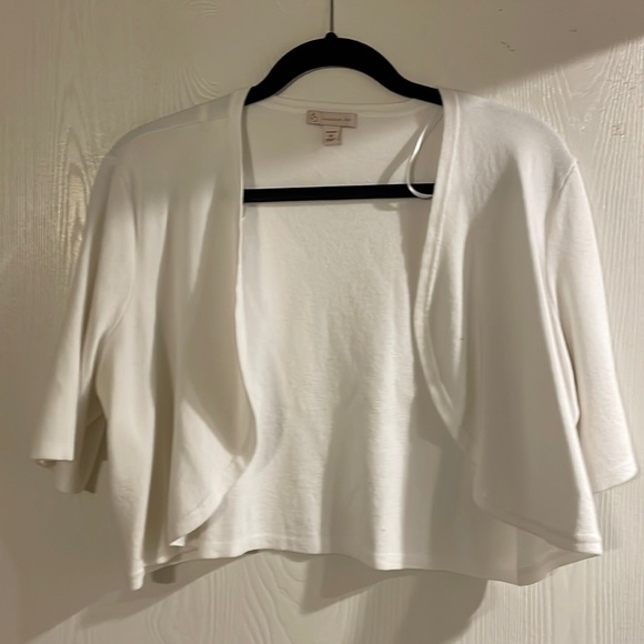 Dressbarn White Cardigan, size 1X - Picture 1 of 3